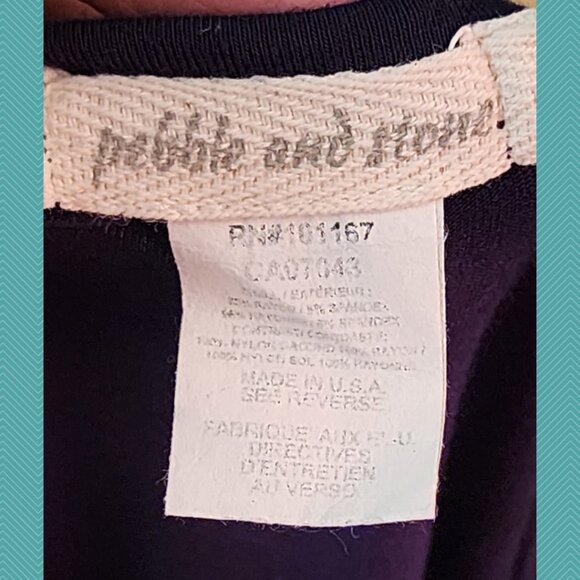 Pebble & Stone Navy Mesh Embroidered Flutter Sleeve Tee - Picture 5 of 5